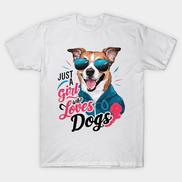 Just A Girl Who Loves dog T-Shirt by alby store